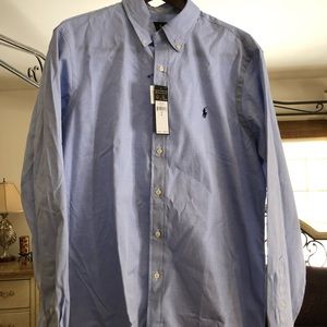 Men’s blue Ralph Lauren dress shirt